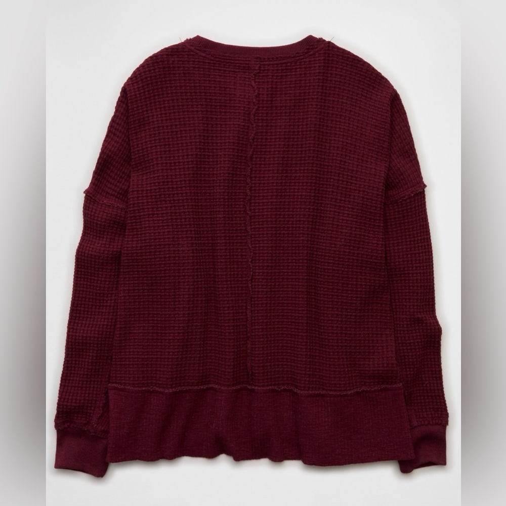 American Eagle Outfitters big hug crew neck waffle sweatshirt - Picture 4 of 4
